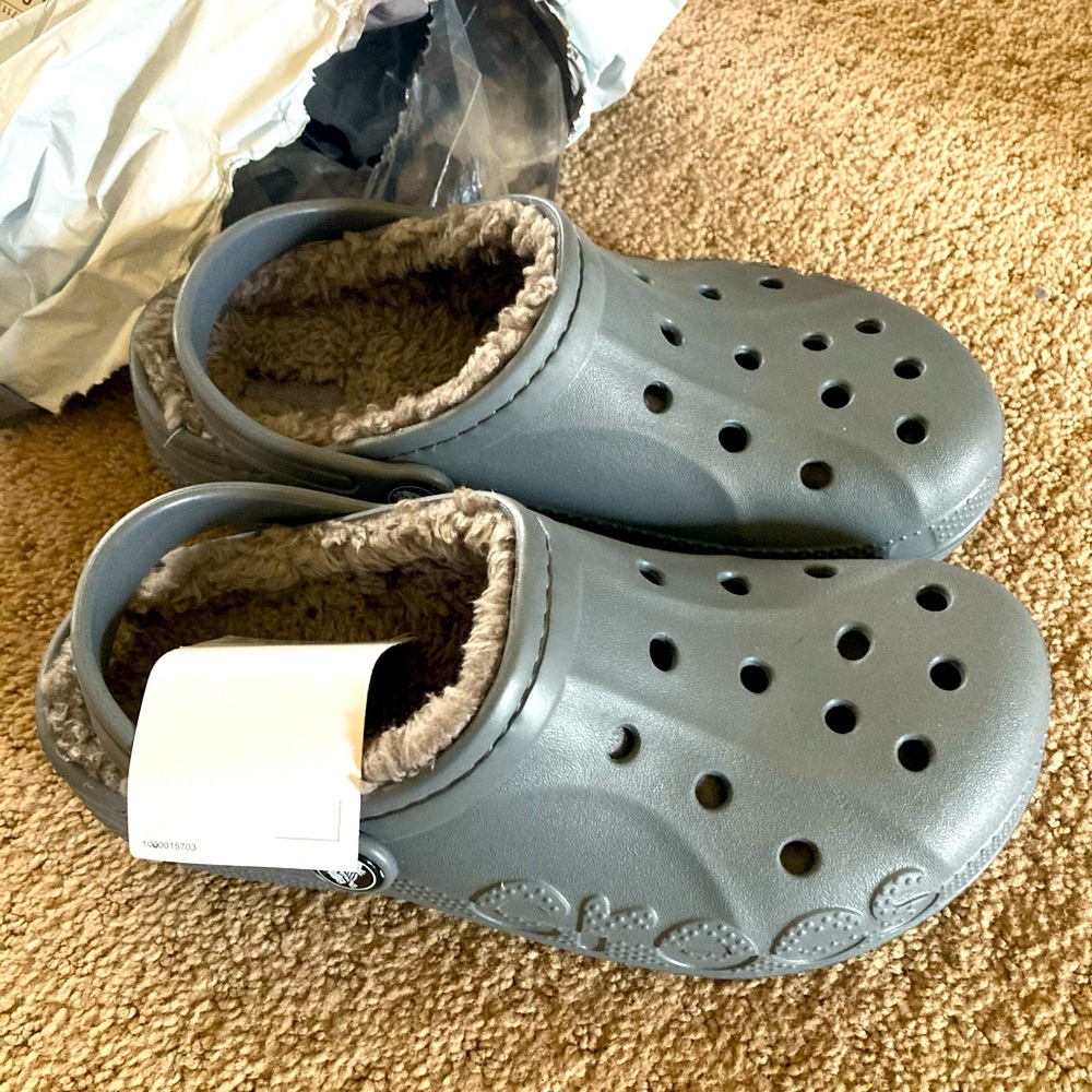 BOYS Crocs Baya lined clog charcoal